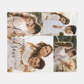 Mr en Mrs. Photo Collage Wedding Fleece Deken (Voorkant (Horizontaal))