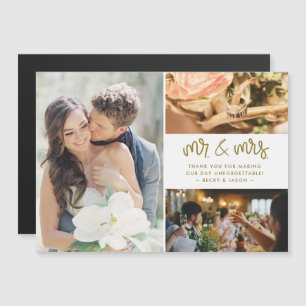 Mr en Mrs. Photo Gold Wedding Hartelijk dank