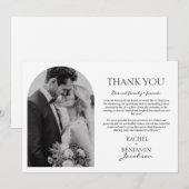 Mr. en Mrs. Photo Wedding Dank U Folie Kaart (Voorkant / Achterkant)