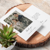 Mr. en Mrs. Photo Wedding Dank U Folie Kaart