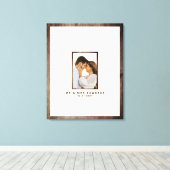 Mr en Mrs Photo Wedding Guest Book Canvas Print (Insitu (Houten vloer))