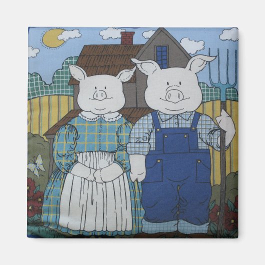 Mr en Mrs Pig Magneet (Voorkant)