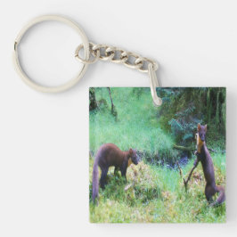 Mr en Mrs Pine Marten Date Night Sleutelhanger