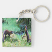 Mr en Mrs Pine Marten Date Night Sleutelhanger (Achterkant)