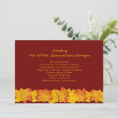 Mr en Mrs Private Fall Wedding Aankondiging (Staand voorkant)