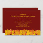 Mr en Mrs Private Fall Wedding Aankondiging (Voorkant / Achterkant)