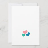 Mr en Mrs Red en White Heart Shape Wedding Kaart (Achterkant)