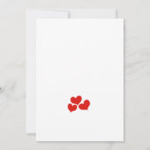 Mr en Mrs Red en White Heart Shape Wedding Kaart (Achterkant)