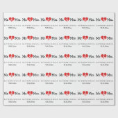 Mr en Mrs Red Heart Wedding Cadeaupapier (Vlak)