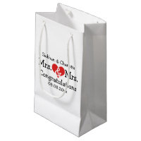 Mr en Mrs Red Heart Wedding Personalized