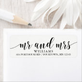 MR EN MRS Retouradresetiketten Script Modern Etiket (Insitu)