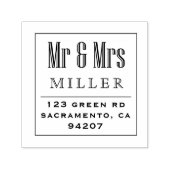 Mr. en Mrs. | Retouradresstempel Zelfinktende Stempel (Design)
