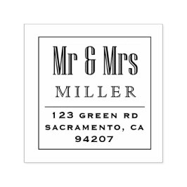  Mr. en Mrs. | Retouradresstempel Zelfinktende Stempel