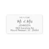 Mr en Mrs Return Address Label (Voorkant)