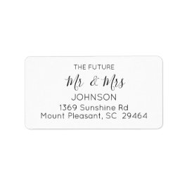 Mr en Mrs Return Address Label