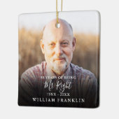 Mr en Mrs Right Fun 2 foto Jubileum Keramisch Ornament (Links)