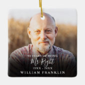 Mr en Mrs Right Fun 2 foto Jubileum Keramisch Ornament (Voorkant)