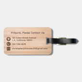 Mr en Mrs Rustic Wood Wedding Pas getrouwd Reizen Bagagelabel (Achterkant horizontaal)