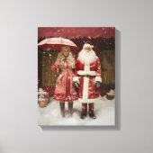Mr en Mrs Santa Claus Canvas Afdruk (Voorkant)