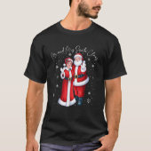 Mr. en Mrs. Santa Claus Couples Matching Kerstmis T-shirt (Voorkant)