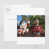 Mr en Mrs Santa Claus Feestdagenkaart (Voorkant / Achterkant)