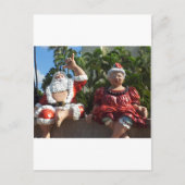 Mr en Mrs Santa Claus Feestdagenkaart (Voorkant)