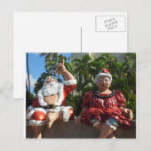 Mr en Mrs Santa Claus Feestdagenkaart (Voorkant / Achterkant)