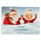 Mr en Mrs Santa Claus Groot Cadeauzakje (Achterkant)