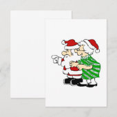 Mr en Mrs Santa Claus Kaart (Voorkant / Achterkant)