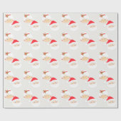 Mr. en Mrs. Santa Claus Silver Kerstmis Cadeaupapier (Vlak)