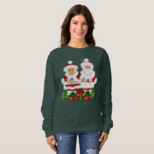 Mr. en Mrs Santa Claus sweatshirt (Voorkant volledig)