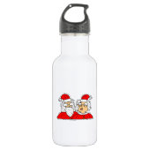 Mr en Mrs Santa Claus Waterfles (Voorkant)
