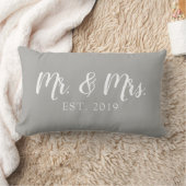 Mr. en Mrs. Script Fixed Wedding Pillow Kussen (Deken)