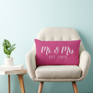 Mr. en Mrs. Script Fixed Wedding Pillow Kussen
