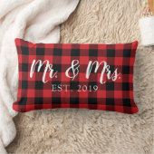Mr. en Mrs. Script Fixed Wedding Pillow Kussen (Deken)