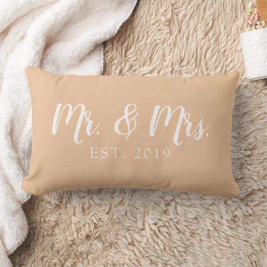 Mr en Mrs Script Trouwkussen Kussen (Deken)