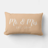 Mr en Mrs Script Trouwkussen Kussen (Voorkant)