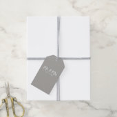 Mr en Mrs Script Vast Wedding Cadeaulabel (Met Touw)