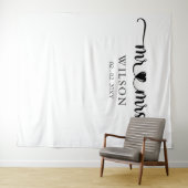 Mr en Mrs Script Wedding Photo Prop Backdrop Wandkleed (In Situ (horizontaal))