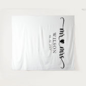 Mr en Mrs Script Wedding Photo Prop Backdrop Wandkleed (Voorkant (horizontaal))