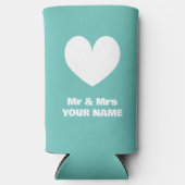 Mr. en Mrs. seltzer koelboxxen voor trouwparen Blikjeskoeler (Voorkant)