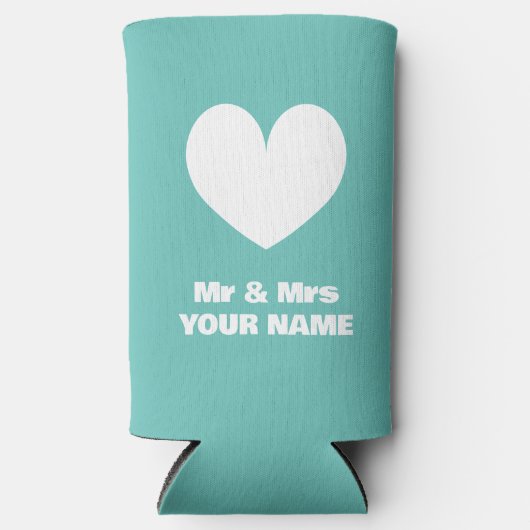 Mr. en Mrs. seltzer koelboxxen voor trouwparen Seltzer Blikjeskoeler (Voorkant)