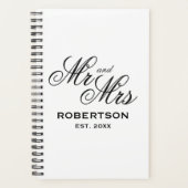 Mr. en Mrs. spiral bruiloft planner voor een paar (Voorkant)