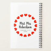 Mr. en Mrs. spiral planner voor bruiloft koppel (Achterkant)