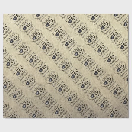 Mr en Mrs  Styled Wedding Cadeaupapier (Vlak)