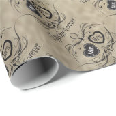 Mr en Mrs  Styled Wedding Cadeaupapier (Rol Hoek)