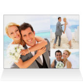 Mr en Mrs Teenslippers Green Daisies Beach Wedding (Binnen Horizontaal (Boven))