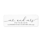 MR EN MRS Terugkeeradresetiketten Elegant Script Etiket (Voorkant)