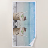Mr en Mrs Tropical Ocean Cocktails Beach Towel Strandlaken (Voorkant)
