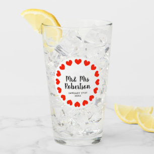 Mr. en Mrs. tumbler drink bril voor huwelijksfeest